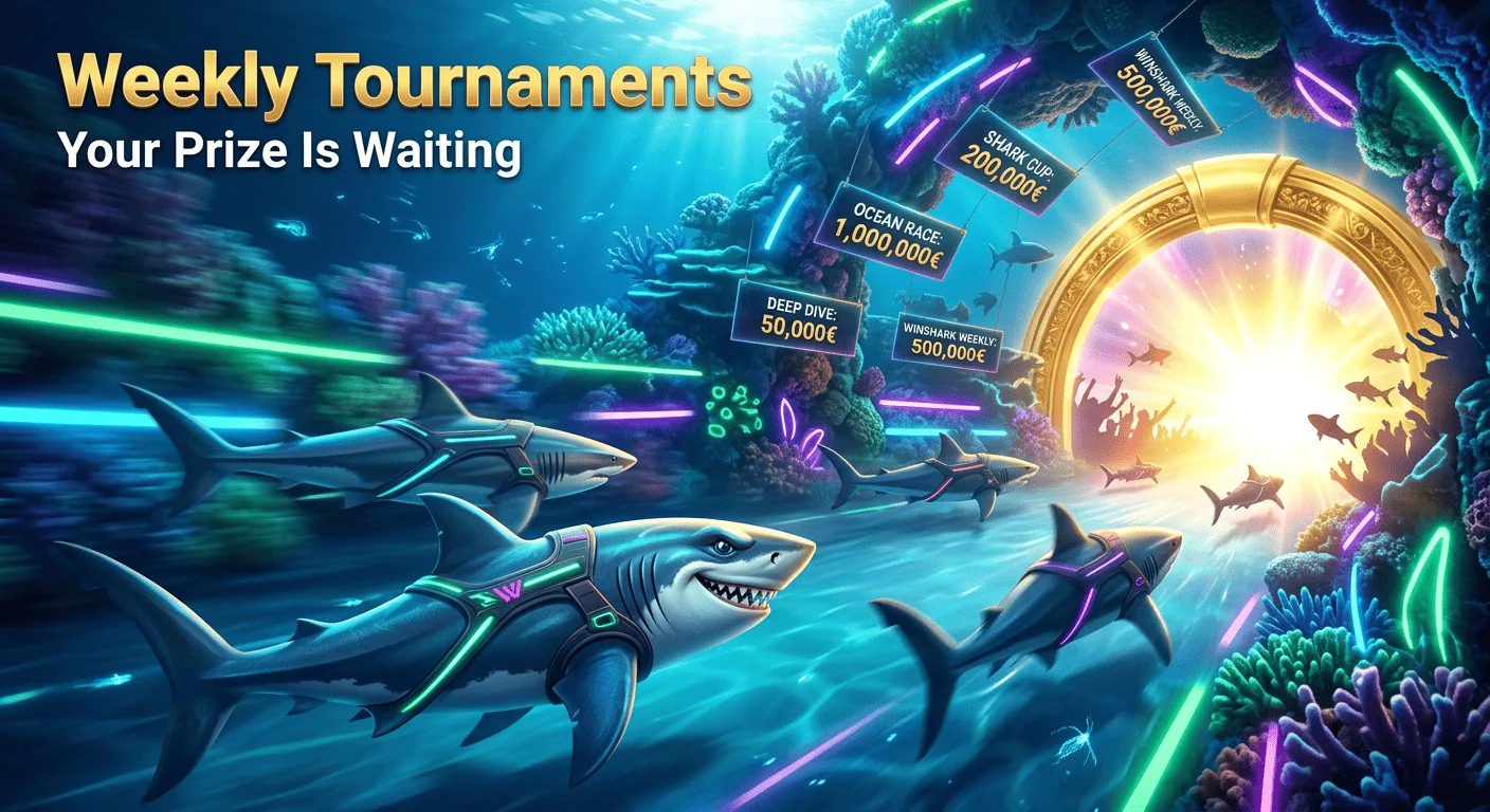 Winshark Casino Startseite mit Willkommensbonus